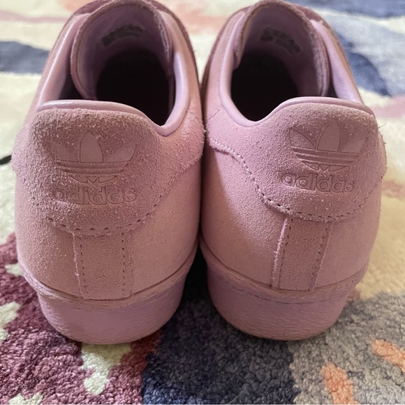 Adidas Superstar suede sneakers velcro straps clear lilac purple B28043 size 6 - Picture 8 of 10